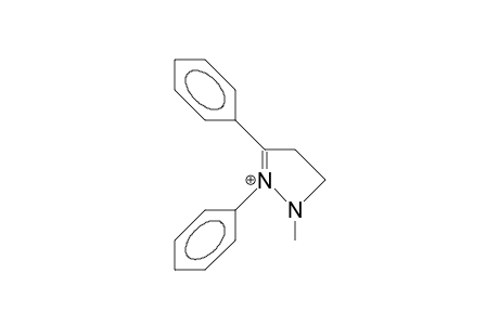 1-Methyl-2,3-diphenyl-2-pyrazolinium cation