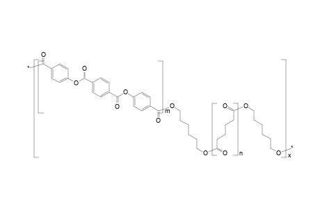 Copolyester based on 4,4'-terephthaloyldioxydibenzoic acid, 1,6-hexanediol and adipic acid