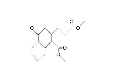 5-Carboethoxy-4-(2-ethoxycarbonyl-ethyl)-bicyclo(4.4.0)decan-2-one