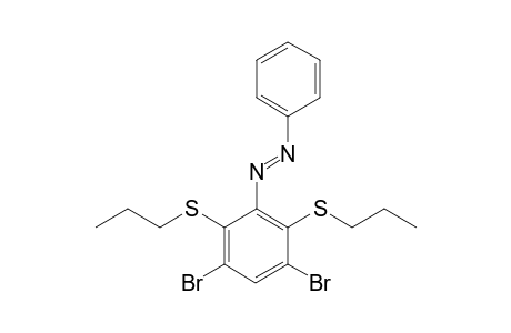 1,3-DIBROMO-5-PHENYLDIAZO-4,6-BIS-(PROPYLTHIO)-BENZENE