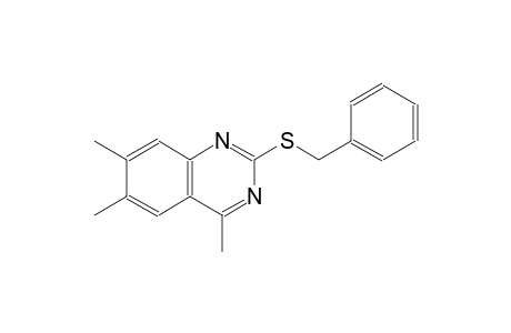 2-(benzylsulfanyl)-4,6,7-trimethylquinazoline