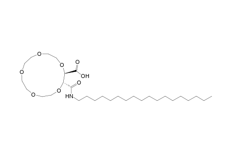 1,4,7,10,13-Pentaoxacyclopentadecane-2-carboxylic acid, 3-[(octadecylamino)carbonyl]-, [2R-(2R*,3R*)]-