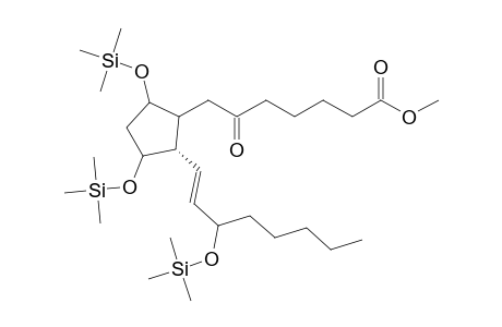 .alpha.-6-oxo-7-(2-(3-triemethylsiloxy-1(E)-octenyl)-3,5-cis-di(trimethylsiloxy)cyclopentyl)heptanoic acid methyl ester