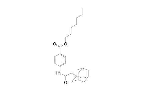 Benzoic acid, 4-[(2-tricyclo[3.3.1.1(3,7)]dec-1-ylacetyl)amino]-, heptyl ester