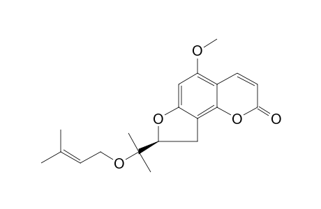 (8S)-5-methoxy-8-[1-methyl-1-(3-methylbut-2-enoxy)ethyl]-8,9-dihydrofuro[2,3-h]chromen-2-one