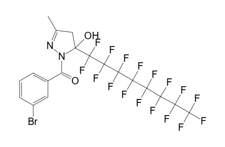 1-(3-Bromobenzoyl)-5-(1,1,2,2,3,3,4,4,5,5,6,6,7,7,8,8,8-heptadecafluorooctyl)-3-methyl-4,5-dihydro-1H-pyrazol-5-ol