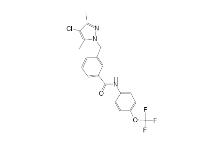 3-[(4-chloro-3,5-dimethyl-1H-pyrazol-1-yl)methyl]-N-[4-(trifluoromethoxy)phenyl]benzamide