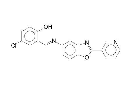 4-Chloro-2-((E)-([2-(3-pyridinyl)-1,3-benzoxazol-5-yl]imino)methyl)phenol