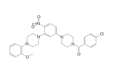 1-{5-[4-(4-chlorobenzoyl)-1-piperazinyl]-2-nitrophenyl}-4-(2-methoxyphenyl)piperazine
