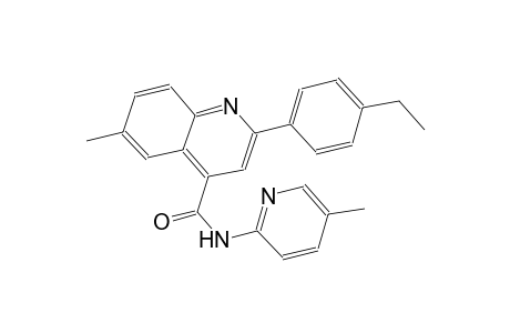 2-(4-ethylphenyl)-6-methyl-N-(5-methyl-2-pyridinyl)-4-quinolinecarboxamide