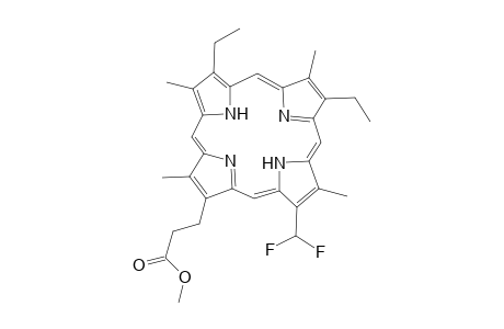 21H,23H-Porphine-2-propanoic acid, 18-(difluoromethyl)-8,13-diethyl-3,7,12,17-tetramethyl-, methyl ester