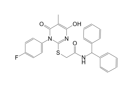 acetamide, N-(diphenylmethyl)-2-[[1-(4-fluorophenyl)-1,6-dihydro-4-hydroxy-5-methyl-6-oxo-2-pyrimidinyl]thio]-