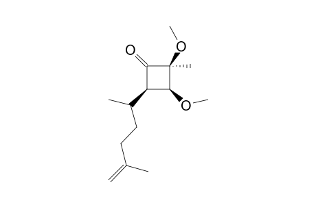 2,3-Dimethoxy-2-methyl-4-(1,4-dimethylpentyl)cyclobutanone