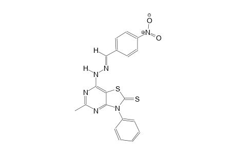4-nitrobenzaldehyde (5-methyl-3-phenyl-2-thioxo-2,3-dihydro[1,3]thiazolo[4,5-d]pyrimidin-7-yl)hydrazone
