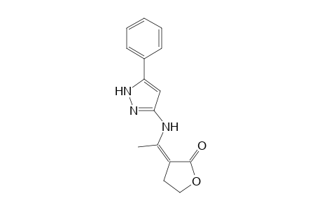 (3Z)-3-{1-[(5-Phenyl-1H-pyrazol-3-yl)amino]ethylidene}-4,5-dihydrofuran-2(3H)-one