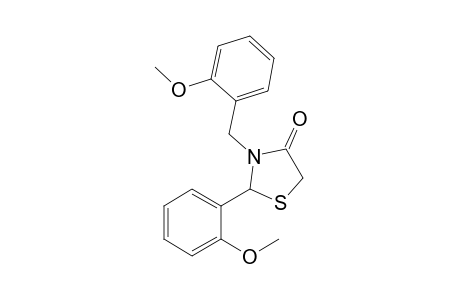 3-(2-Methoxybenzyl)-2-(2-methoxyphenyl)-1,3-thiazolidin-4-one
