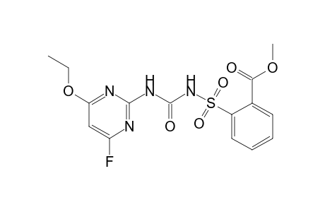 Benzoic acid, 2-[[[[(4-ethoxy-6-fluoro-2-pyrimidinyl)amino]carbonyl]amino]sulfonyl]-, methyl ester
