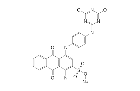 SODIUM_1-AMINO-4-[4-(4,6-DIHYDROXY-[1.3.5]-TRIAZINE-2-YLAMINO)-PHENYLAMINO]-9,10-DIOXO-9,10-DIHYDROANTHRACENE-2-SULFONATE