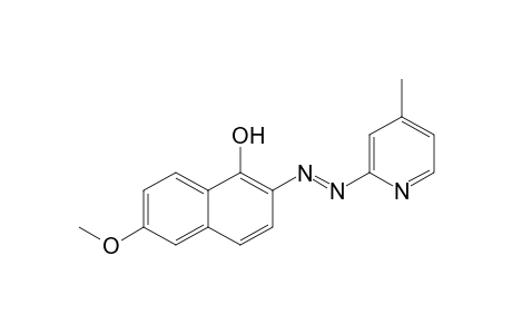 1-Naphthalenol, 6-methoxy-2-[2-(4-methyl-2-pyridinyl)diazenyl]-