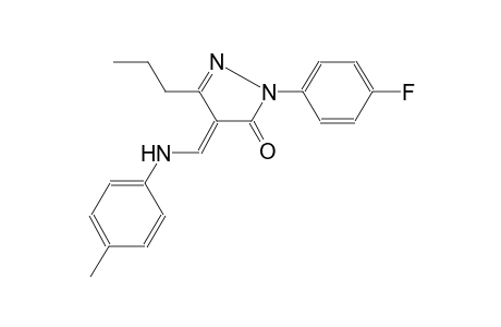 3H-pyrazol-3-one, 2-(4-fluorophenyl)-2,4-dihydro-4-[[(4-methylphenyl)amino]methylene]-5-propyl-, (4E)-