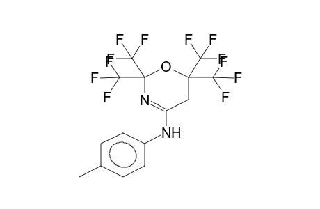 4-(4-METHYLPHENYLAMINO)-2,2,6,6-TETRAKIS(TRIFLUOROMETHYL)-5,6-DIHYDRO-2H-1,3-OXAZINE