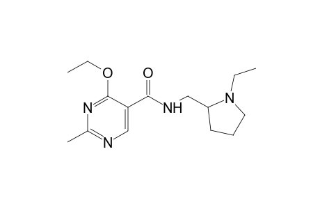 4-ethoxy-N-[(1-ethyl-2-pyrrolidinyl)methyl]-2-methyl-5-pyrimidine carboxamide