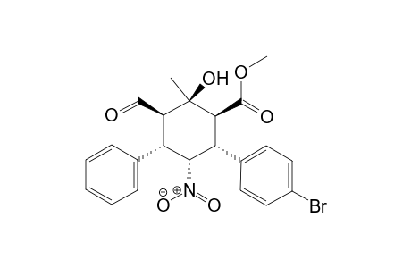 6-para-Bromophenyl-3-formyl-2-hydroxy-2-methyl-5-nitro-4-phenylcyclohexanecarboxylic acid methyl ester
