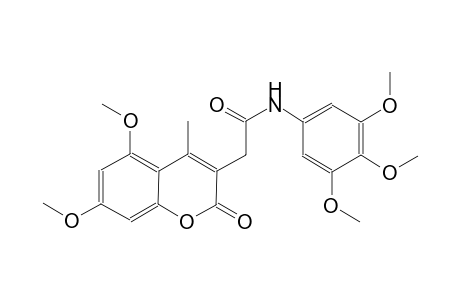 2H-1-benzopyran-3-acetamide, 5,7-dimethoxy-4-methyl-2-oxo-N-(3,4,5-trimethoxyphenyl)-