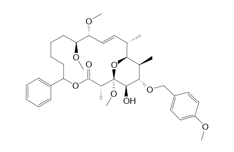 4-O-Desmethyl-17-hydroxy-5-O-(4'-methoxybenzyl)-3-O-methyl-1,17-seco-17,1,4-soraphen - lactone
