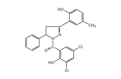1-(3,5-dichlorosalicyloyl)-3-(6-hydroxy-m-tolyl)-5-phenyl-2-pyrazoline