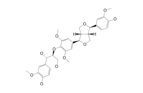 (-)-(7-R,7'-R,7''-S,8-S,8'-S,8''-S)-4',4''-DIHYDROXY-3,3',3'',5-TETRAMETHOXY-7,9':7',9-DIEPOXY-4,8''-OXY-8,8'-SESQUINEOLIGNAN-7'',9''-DIOL