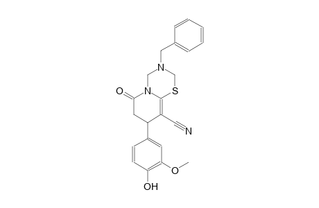 2H,6H-pyrido[2,1-b][1,3,5]thiadiazine-9-carbonitrile, 3,4,7,8-tetrahydro-8-(4-hydroxy-3-methoxyphenyl)-6-oxo-3-(phenylmethyl)-