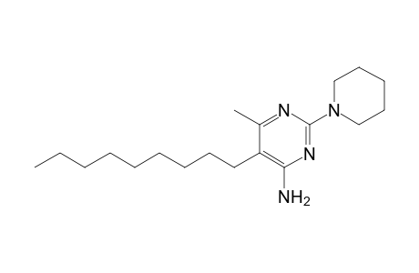 4-Pyrimidinamine, 6-methyl-5-nonyl-2-(1-piperidinyl)-
