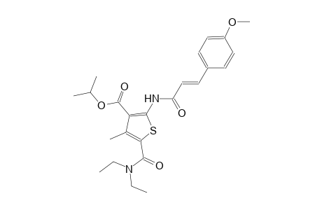 isopropyl 5-[(diethylamino)carbonyl]-2-{[(2E)-3-(4-methoxyphenyl)-2-propenoyl]amino}-4-methyl-3-thiophenecarboxylate