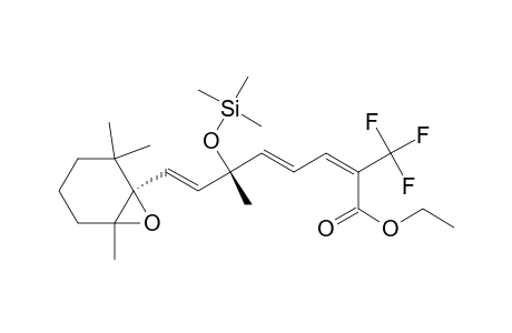 2,4,7-Octatrienoic acid, 6-methyl-2-(trifluoromethyl)-8-(2,2,6-trimethyl-7-oxabicyclo[4.1.0]hept-1-yl)-6-[(trimethylsilyl)oxy]-, ethyl ester, [1.alpha.(2E,4E,6R*,7E),6.alpha.]-(.+-.)-