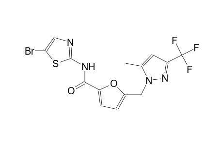 N-(5-bromo-1,3-thiazol-2-yl)-5-{[5-methyl-3-(trifluoromethyl)-1H-pyrazol-1-yl]methyl}-2-furamide