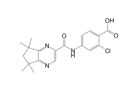 2-Chloro-4-[(5,6-(1,1,3,3-Tetramethylcyclopentano)-2-pyrazinyl)carboxamido]benzoic acid