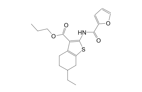 propyl 6-ethyl-2-(2-furoylamino)-4,5,6,7-tetrahydro-1-benzothiophene-3-carboxylate