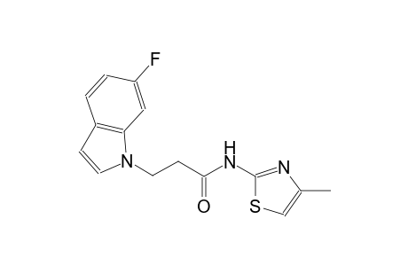 1H-indole-1-propanamide, 6-fluoro-N-(4-methyl-2-thiazolyl)-