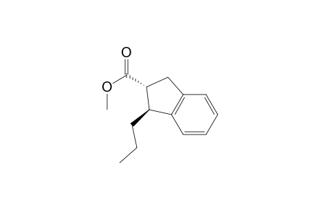 1H-Indene-2-carboxylic acid, 2,3-dihydro-1-propyl-, methyl ester, trans-