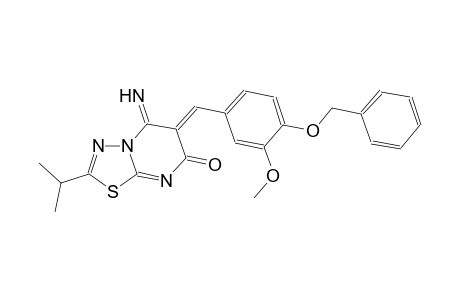 7H-[1,3,4]thiadiazolo[3,2-a]pyrimidin-7-one, 5,6-dihydro-5-imino-6-[[3-methoxy-4-(phenylmethoxy)phenyl]methylene]-2-(1-methylethyl)-, (6Z)-