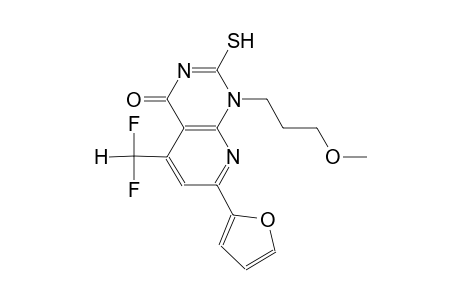 pyrido[2,3-d]pyrimidin-4(1H)-one, 5-(difluoromethyl)-7-(2-furanyl)-2-mercapto-1-(3-methoxypropyl)-