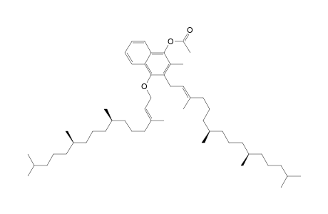 2-Methyl-3-[(2E,7R,11R)-3,7,11,15-tetramethylhexadec-2-enyl]-4-{[(2E,7R,11R)-3,7,11,15-tetramethyl-hexadec-2-enyl]oxy}naphth-1-yl Acetate
