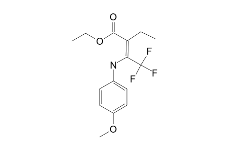 ETHYL-(Z)-4,4,4-TRIFLUORO-3-(4-METHOXYANILINO)-2-ETHYL-2-BUTENOATE;(Z)-ENAMINO-TAUTOMER