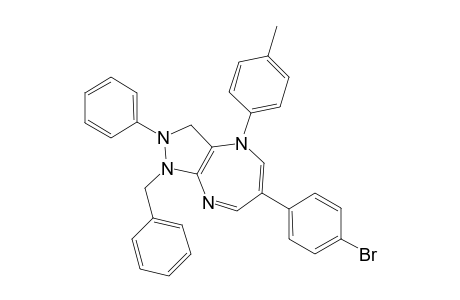 1-Benzyl-2-phenyl-4-(4'-methylphenyl)-6-(4'-bromophenyl)-2,3-dihydropyrazolo[3,4-b][1,4]diazepine