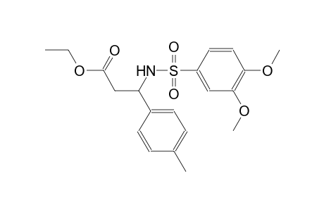 benzenepropanoic acid, beta-[[(3,4-dimethoxyphenyl)sulfonyl]amino]-4-methyl-, ethyl ester