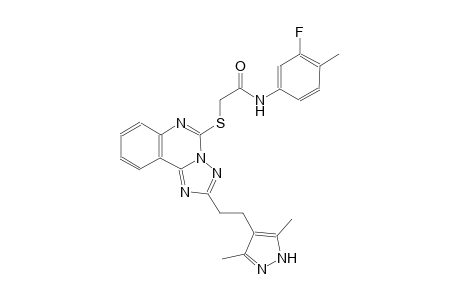 acetamide, 2-[[2-[2-(3,5-dimethyl-1H-pyrazol-4-yl)ethyl][1,2,4]triazolo[1,5-c]quinazolin-5-yl]thio]-N-(3-fluoro-4-methylphenyl)-