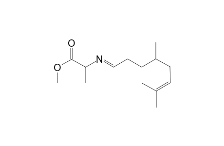 Methyl N-citronellylidene alaninate