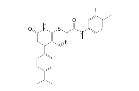 acetamide, 2-[[3-cyano-1,4,5,6-tetrahydro-4-[4-(1-methylethyl)phenyl]-6-oxo-2-pyridinyl]thio]-N-(3,4-dimethylphenyl)-