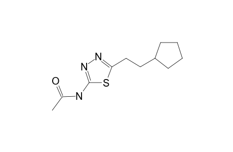 5-(2-Cyclopentylethyl)-1,3,4-thiadiazol-2-amine, N-acetyl-